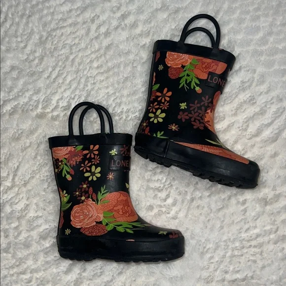 Lone Cone Kids Floral Rain Boots kids toddler size 5 - Picture 2 of 6